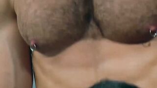 Suit and tie Denis Vega pounded doggystyle after deepthroat