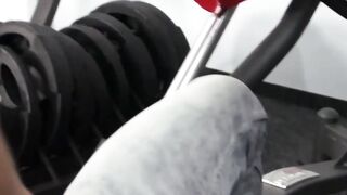 Young muscular blond gay barebacked after working out
