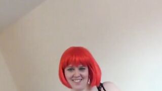 British MILF in black stocking is tricked to ride it deep
