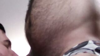 Bear daddy loves sliding his cock inside of chubby bottom