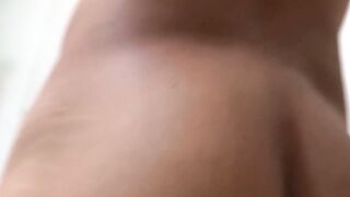 Petite Latino gay Roman Blake jerks off his load into hand