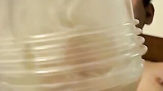 Fleshlight masturbation action with twinks Billy and Wiley