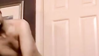 Cute bearded jock masturbates hardcore after kinky interview