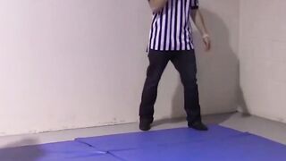 Petite gays spar together hardcore and slowly strip naked
