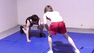 Petite gays spar together hardcore and slowly strip naked