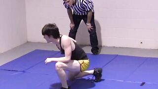 Petite gays spar together hardcore and slowly strip naked