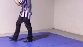 Petite gays spar together hardcore and slowly strip naked