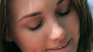 Young lady Selena strips her summer dress off and teases