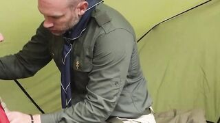 Skinny Hernandez makes out and bangs hunky Seng outdoors