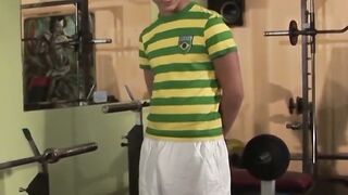 Doggystyle raw bareback sex featuring twink and hot jock