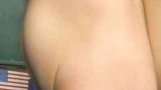 Inked gay Dustin Revees bareback ass drilled after blowjob