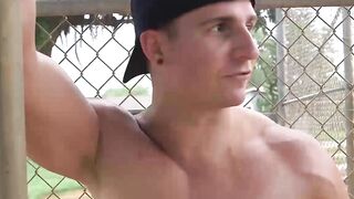 Muscular jock ass pounded in the showers by a buff handsome