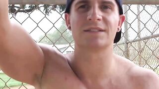 Muscular jock ass pounded in the showers by a buff handsome