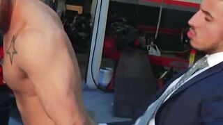 Classy hunk Sunny Colucci pounded doggystyle by businessman