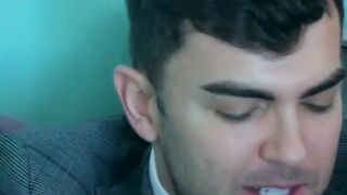 Big dick Alexander Muller fucks work buddy after hot rimming