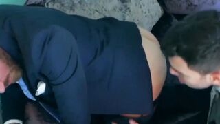 Big dick Alexander Muller fucks work buddy after hot rimming