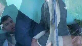 Big dick Alexander Muller fucks work buddy after hot rimming