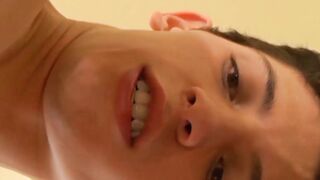 Barely legal teen fucked up his tight anus after sucking cock