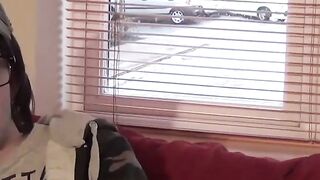 British chick with big tits goes for passionate blowjob