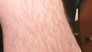 Mature American amateur cums on himself after jerking solo