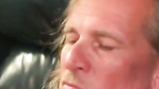 Mature blond amateur masturbates small cock solo and cums