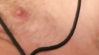 Mature blond amateur masturbates small cock solo and cums