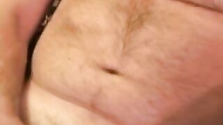 Mature blond amateur masturbates small cock solo and cums