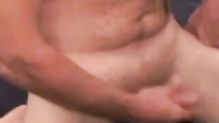 Mature blond amateur masturbates small cock solo and cums