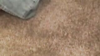 Mature blond amateur masturbates small cock solo and cums