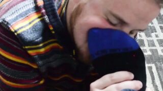 Feet licking and toe sucking with a dude going down on bear