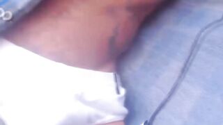 Pretty amateur Juan jerks off his big dick with two hands