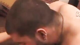 Che lubes up Rock Lees ass and enters him