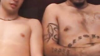 Che lubes up Rock Lees ass and enters him