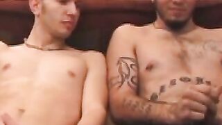 Che lubes up Rock Lees ass and enters him