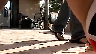 Emo young guys Asher and Brenden play with each others toes