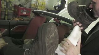 Hunk Manuel Skye sucks his buddies toes and licks his feet