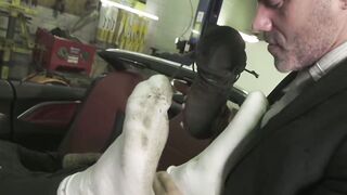 Hunk Manuel Skye sucks his buddies toes and licks his feet