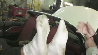Hunk Manuel Skye sucks his buddies toes and licks his feet