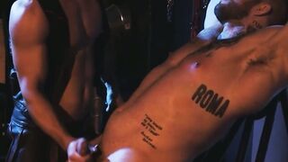 I mouth fucked and drilled beefy jock Davin Strong in the dungeon and he moans loudly