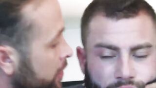 Diego Reyes deepthroats suit hunk before hardcore pounding