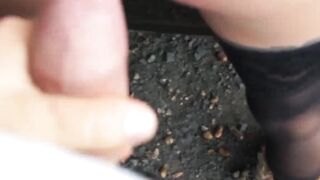 Hooker in sexy stockings picked up and fucked hard