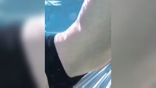 Moisa Robert was on a trip to the pool outside, outdoors, so he asked for an aquatic