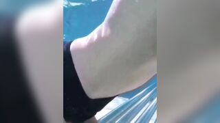 Moisa Robert was on a trip to the pool outside, outdoors, so he asked for an aquatic