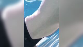 Moisa Robert was on a trip to the pool outside, outdoors, so he asked for an aquatic