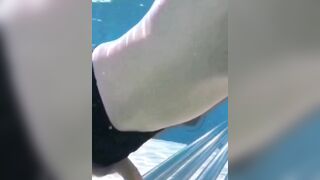 Moisa Robert was on a trip to the pool outside, outdoors, so he asked for an aquatic