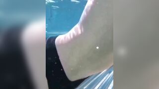 Moisa Robert was on a trip to the pool outside, outdoors, so he asked for an aquatic