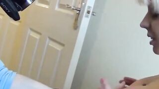 English MILF tricked by nerd into sucking and nice plowing