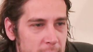 Skinny athletic amateur is jerking off his cock on camera