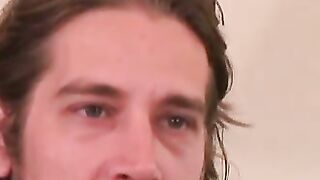 Skinny athletic amateur is jerking off his cock on camera