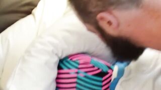 Some hardcore anal bareback with two gay hairy bears